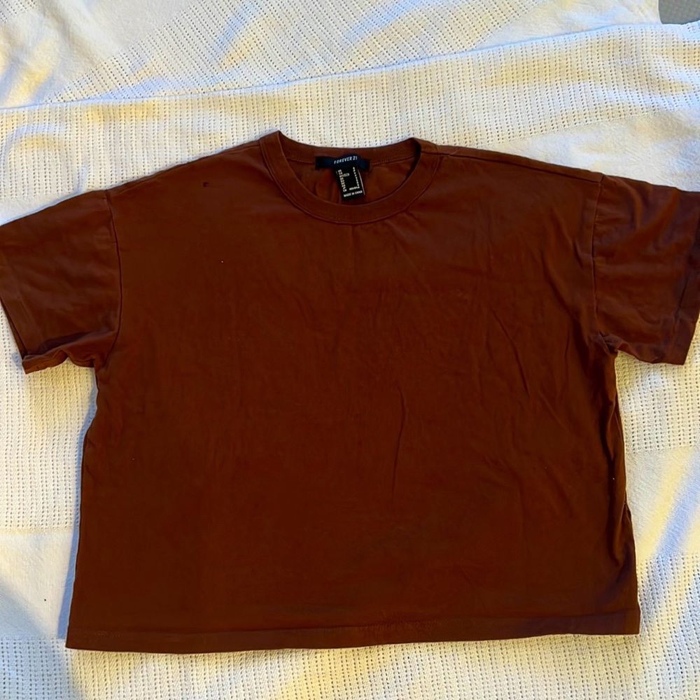 Forever21 brown crop top small